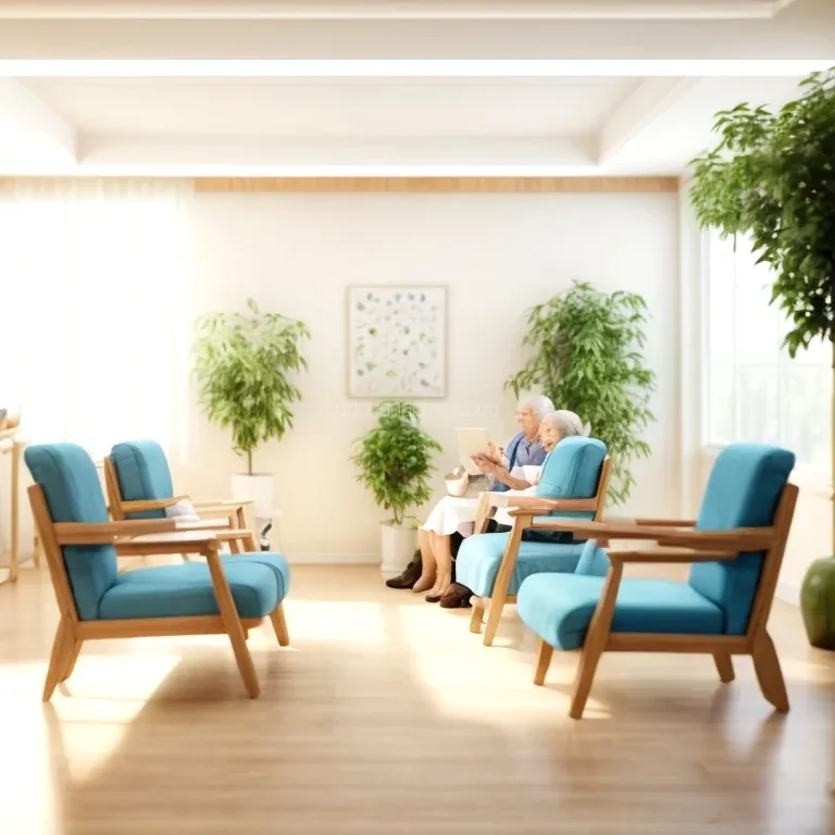 Senior resident interacting with therapist at EliteMStay